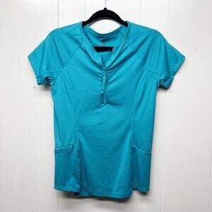 Title Nine Womens Top Small Activewear Stretch Breathable Outdoors 1/4 Zip